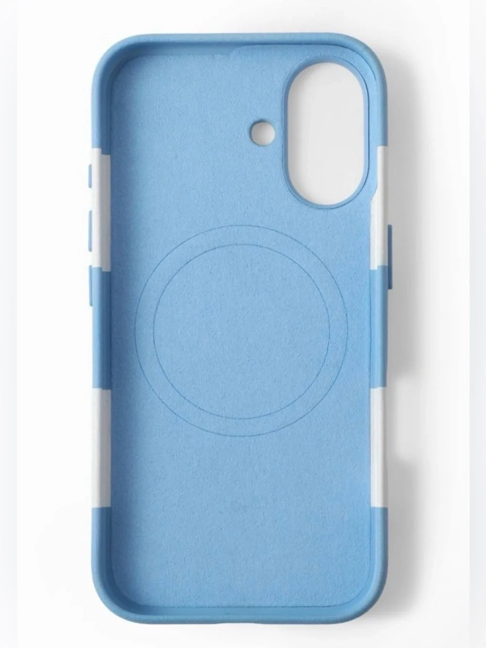 GEMS Hello Lux Light Blue Cabana Stripe Pebble PU iPhone Case - 16 New in Box